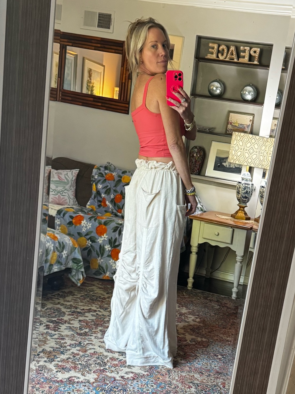 Free People beach Wide Leg Pants - Cream Trousers